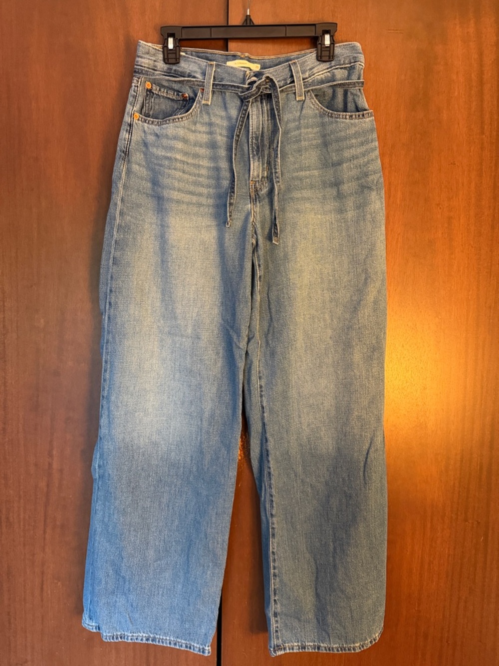 Levi's XL Baggy Straight Lightweight Tie-Waist Jeans